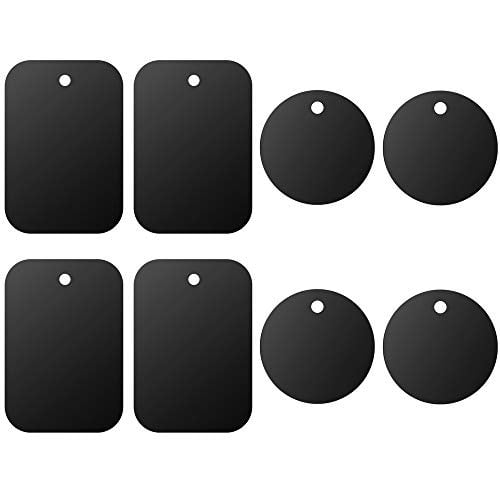 Phone Magnetic Plate with 3m Adhesive 2 Pack Magnetic Phone Plates Phone Magnet Sticker for Magnetic Car Phone Mount Holder Black 2PCS Rubber Magnet Plate for Phone Compatible Wireless Charging 